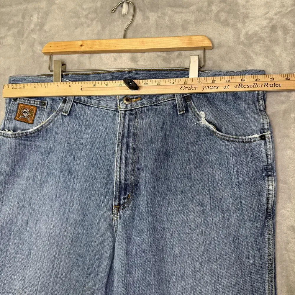 Cinch Jeans Mens 42x32 Blue Denim Relaxed Fit Western Cowboy Pants Work Chore